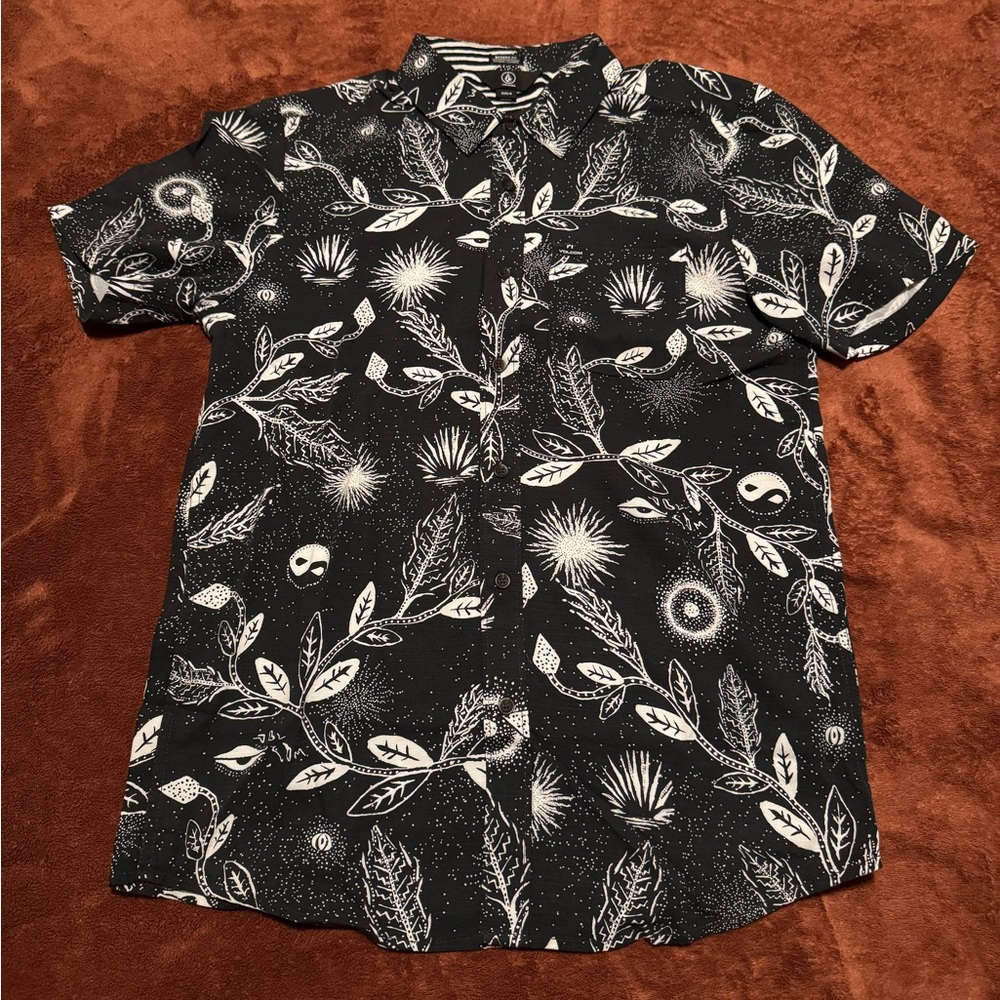 Volcom Black and White Botanical Men's Shirt